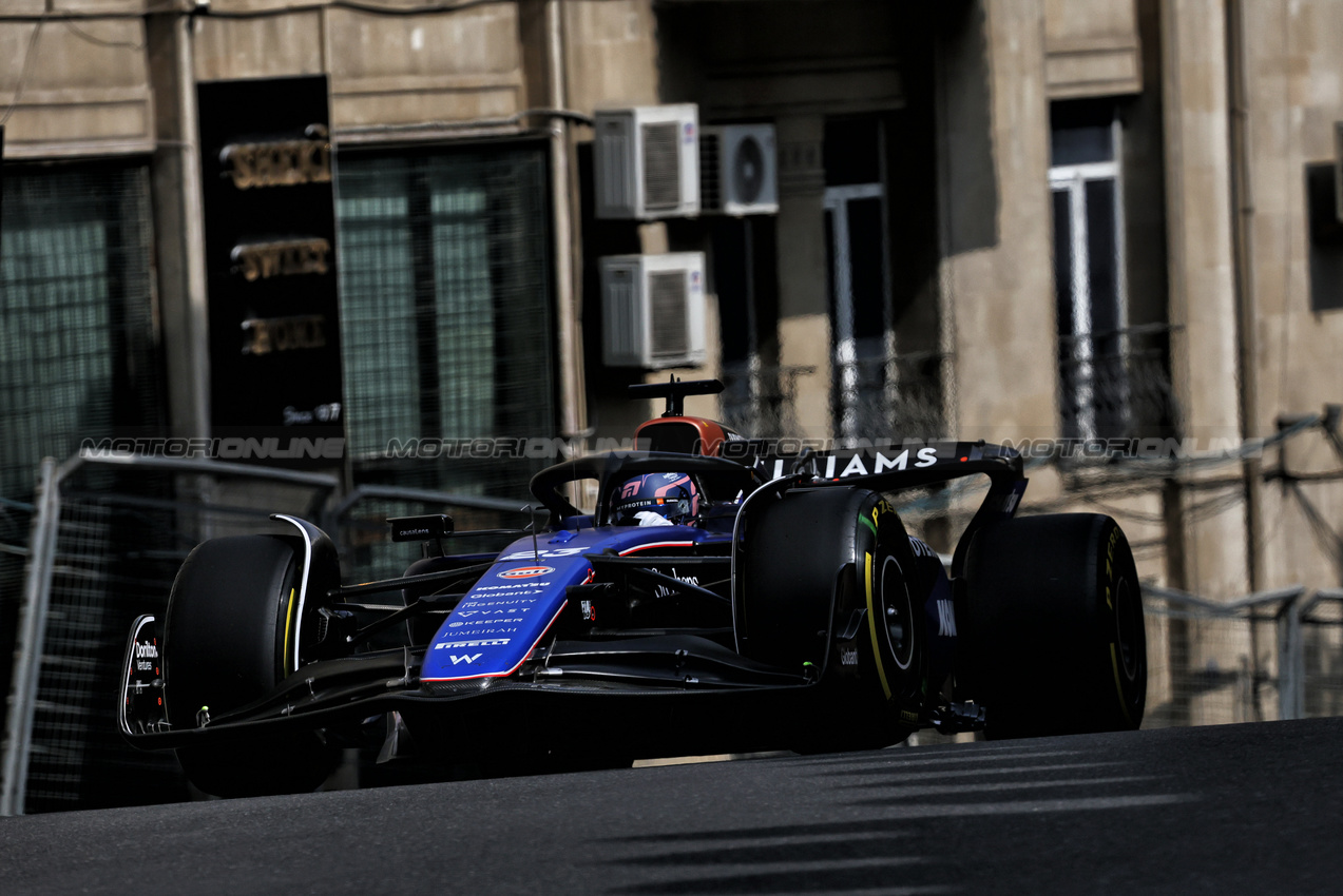 GP AZERBAIJAN, Alexander Albon (THA) Williams Racing FW46.

13.09.2024. Formula 1 World Championship, Rd 17, Azerbaijan Grand Prix, Baku Street Circuit, Azerbaijan, Practice Day.

- www.xpbimages.com, EMail: requests@xpbimages.com © Copyright: Bearne / XPB Images