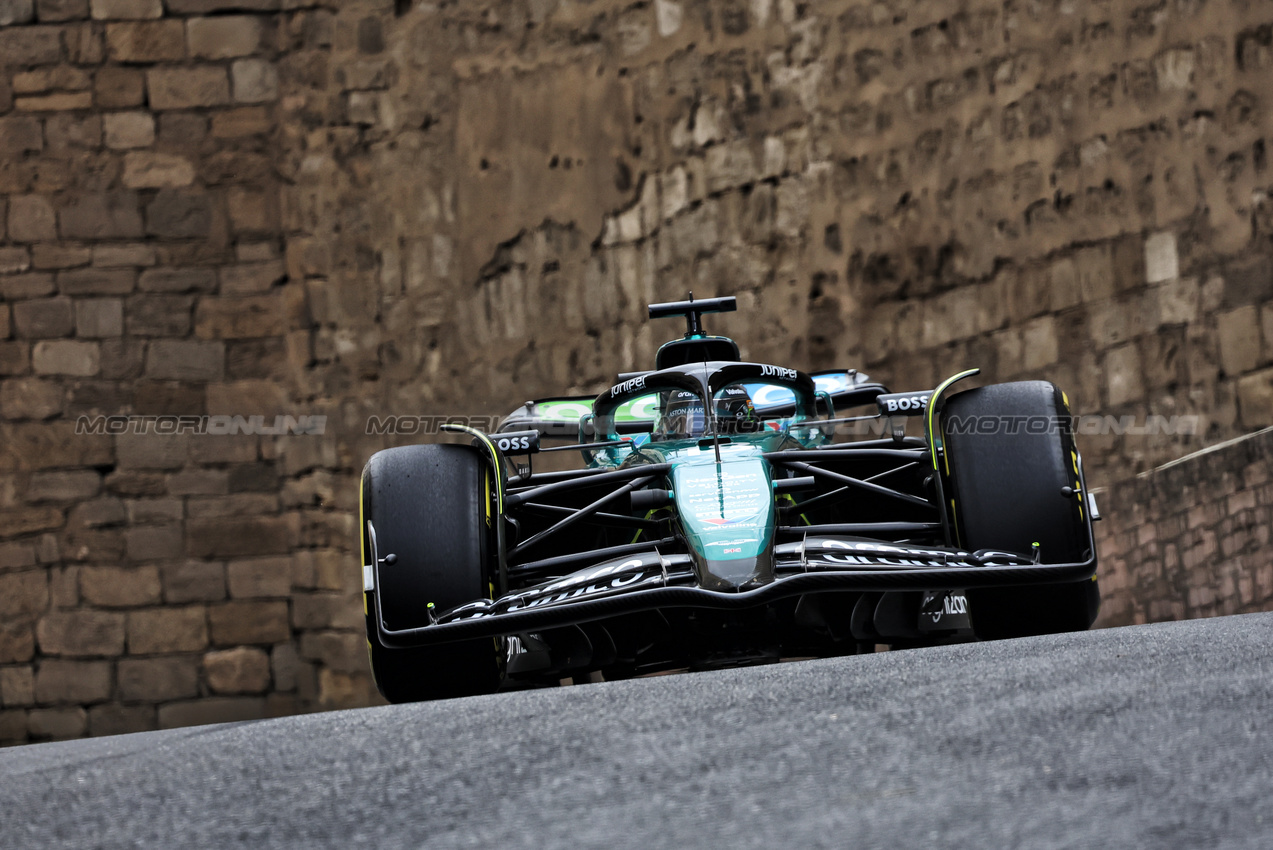 GP AZERBAIJAN, Lance Stroll (CDN) Aston Martin F1 Team AMR24.

13.09.2024. Formula 1 World Championship, Rd 17, Azerbaijan Grand Prix, Baku Street Circuit, Azerbaijan, Practice Day.

- www.xpbimages.com, EMail: requests@xpbimages.com © Copyright: Bearne / XPB Images