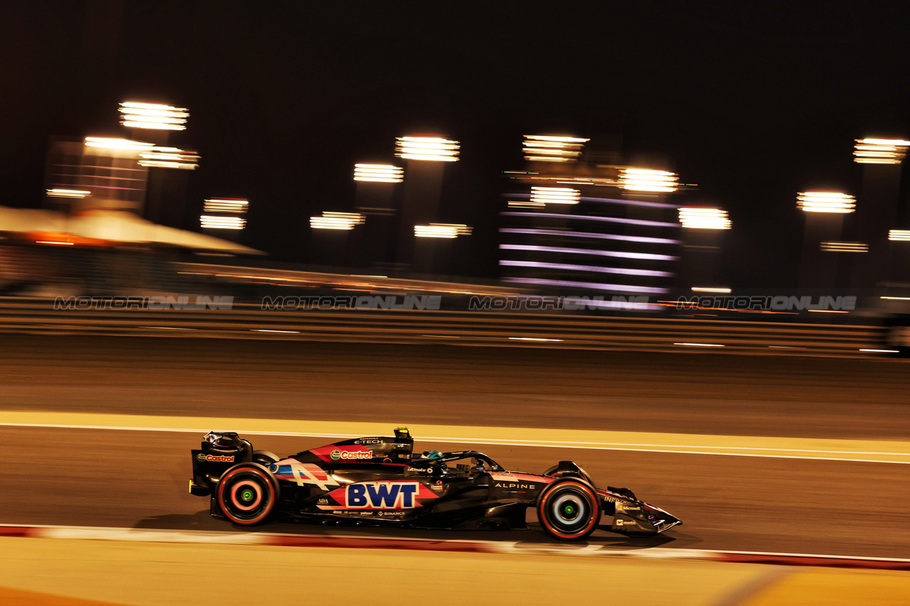 GP BAHRAIN, Pierre Gasly (FRA) Alpine F1 Team A524.

29.02.2024. Formula 1 World Championship, Rd 1, Bahrain Grand Prix, Sakhir, Bahrain, Practice Day

- www.xpbimages.com, EMail: requests@xpbimages.com © Copyright: Bearne / XPB Images
