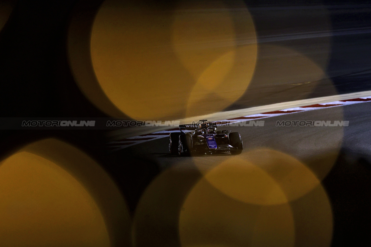 GP BAHRAIN, Alexander Albon (THA) Williams Racing FW46.

29.02.2024. Formula 1 World Championship, Rd 1, Bahrain Grand Prix, Sakhir, Bahrain, Practice Day

 - www.xpbimages.com, EMail: requests@xpbimages.com © Copyright: Staley / XPB Images