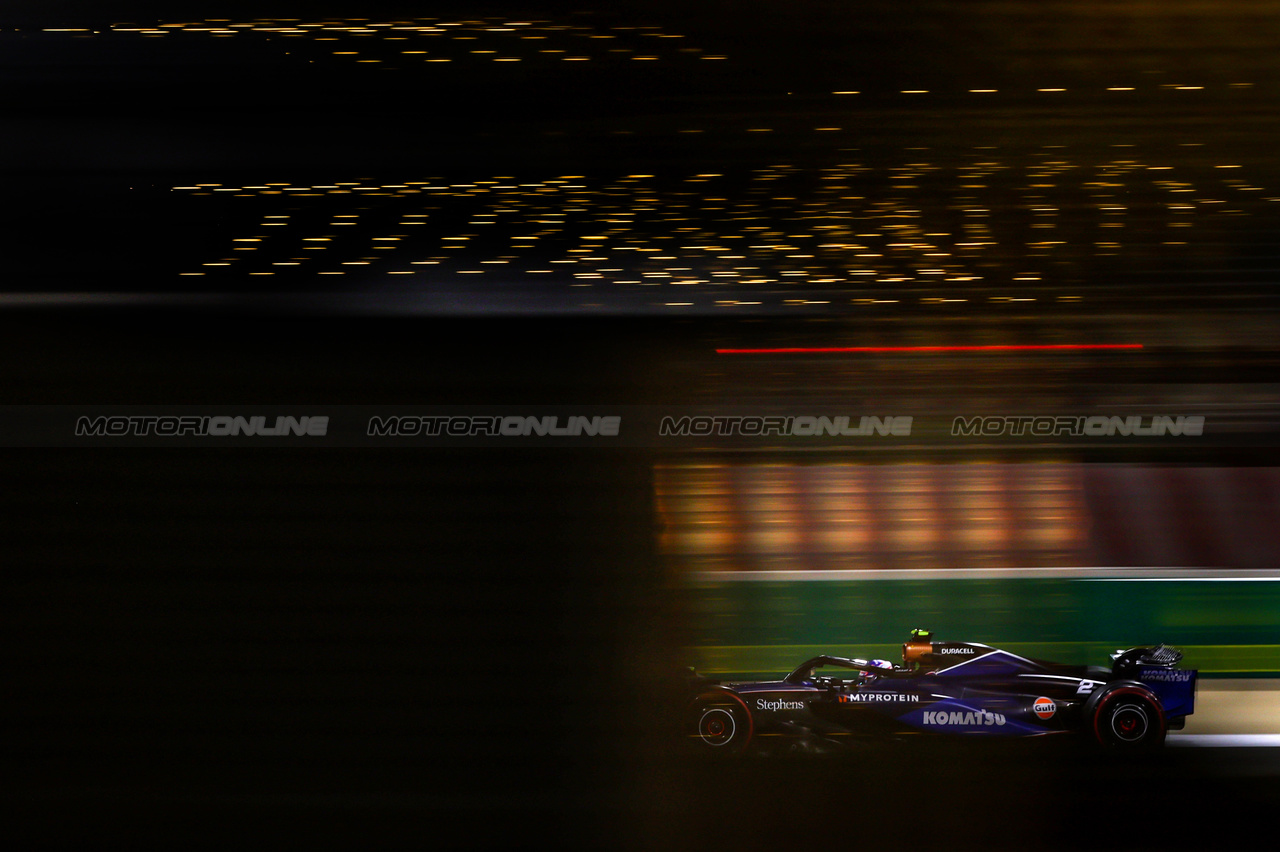 GP BAHRAIN, Logan Sargeant (USA), Williams F1 Team  
29.02.2024. Formula 1 World Championship, Rd 1, Bahrain Grand Prix, Sakhir, Bahrain, Practice Day
- www.xpbimages.com, EMail: requests@xpbimages.com © Copyright: Charniaux / XPB Images