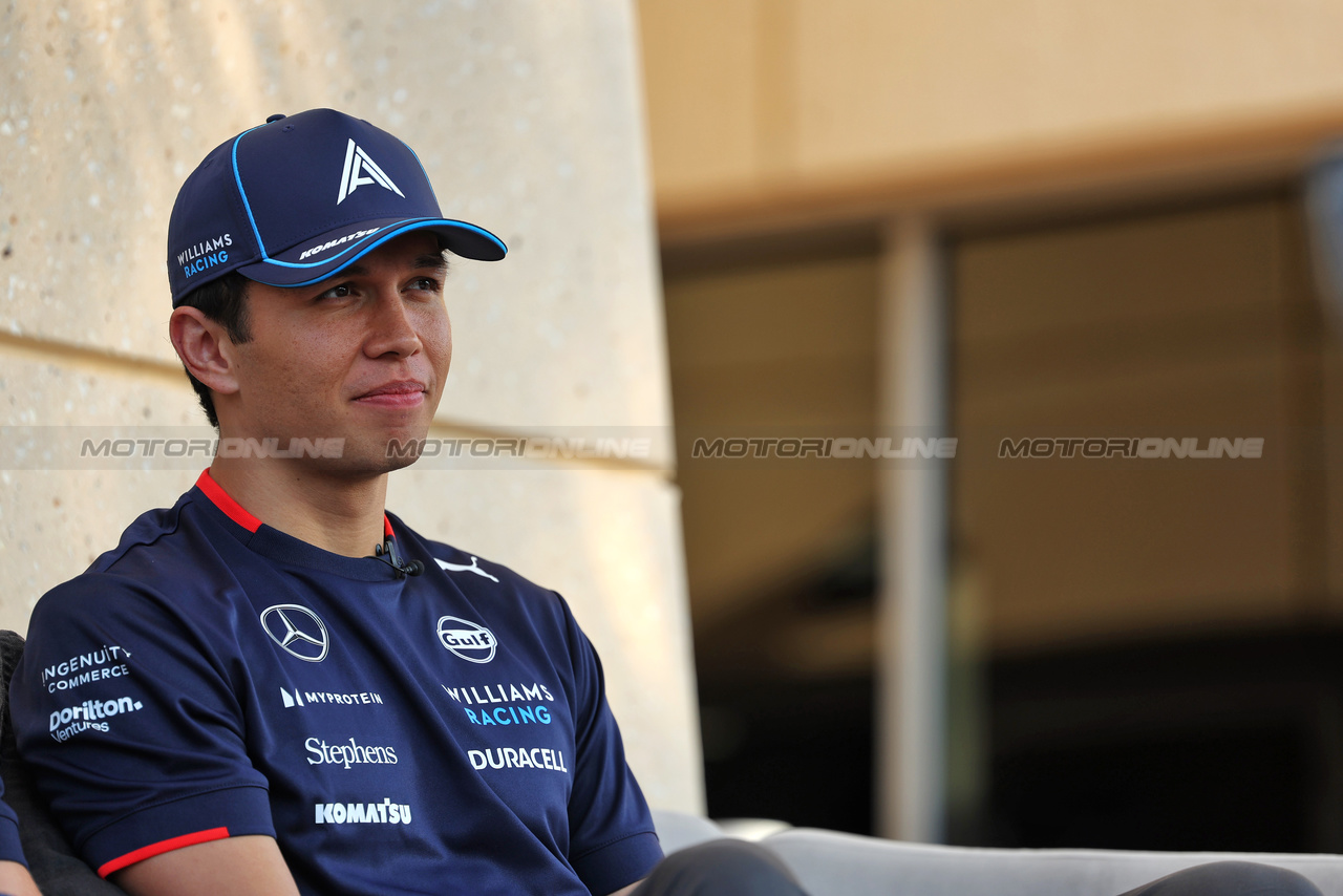 GP BAHRAIN, Alexander Albon (THA) Williams Racing.

28.02.2024. Formula 1 World Championship, Rd 1, Bahrain Grand Prix, Sakhir, Bahrain, Preparation Day.

 - www.xpbimages.com, EMail: requests@xpbimages.com © Copyright: Staley / XPB Images