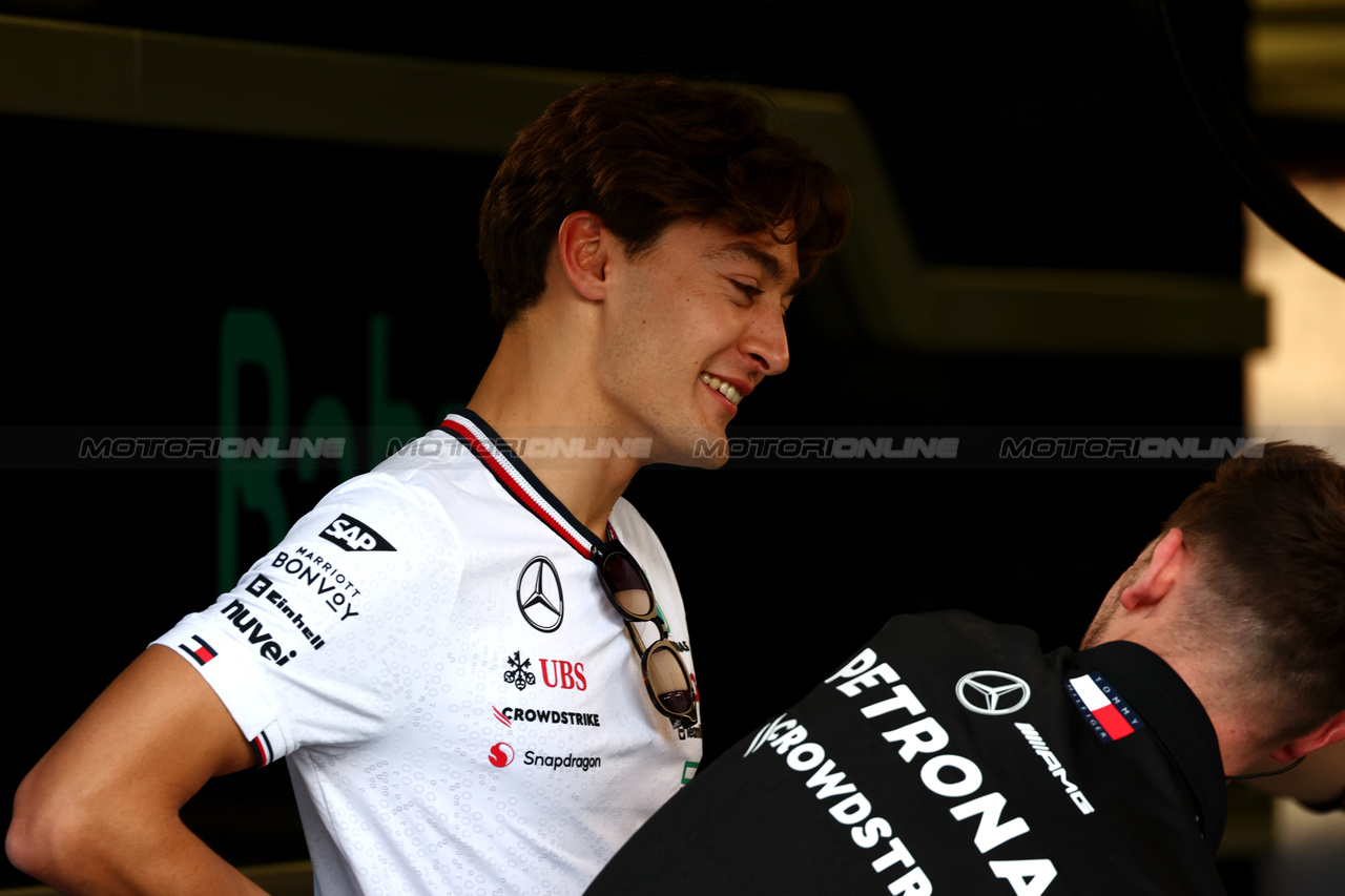 GP BAHRAIN, George Russell (GBR) Mercedes AMG F1.

28.02.2024. Formula 1 World Championship, Rd 1, Bahrain Grand Prix, Sakhir, Bahrain, Preparation Day.

 - www.xpbimages.com, EMail: requests@xpbimages.com © Copyright: Coates / XPB Images