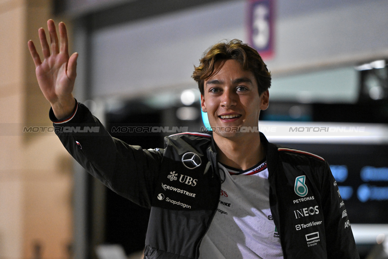 GP BAHRAIN, George Russell (GBR) Mercedes AMG F1.

28.02.2024. Formula 1 World Championship, Rd 1, Bahrain Grand Prix, Sakhir, Bahrain, Preparation Day.

- www.xpbimages.com, EMail: requests@xpbimages.com © Copyright: Price / XPB Images