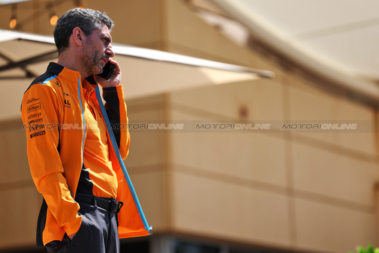 GP BAHRAIN, Andrea Stella (ITA) McLaren Team Principal.

28.02.2024. Formula 1 World Championship, Rd 1, Bahrain Grand Prix, Sakhir, Bahrain, Preparation Day.

 - www.xpbimages.com, EMail: requests@xpbimages.com © Copyright: Staley / XPB Images