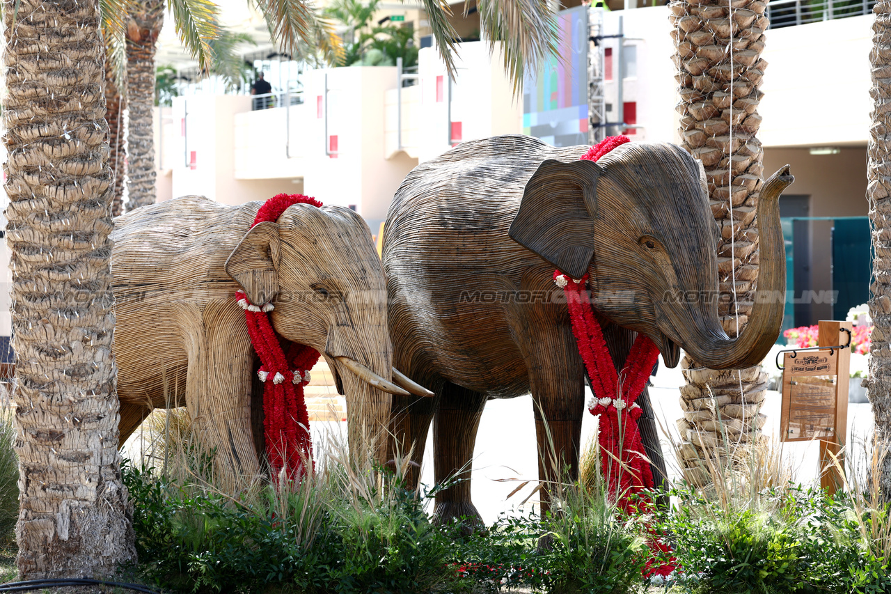 GP BAHRAIN, Paddock Atmosfera - elephants.

28.02.2024. Formula 1 World Championship, Rd 1, Bahrain Grand Prix, Sakhir, Bahrain, Preparation Day.

 - www.xpbimages.com, EMail: requests@xpbimages.com © Copyright: Coates / XPB Images