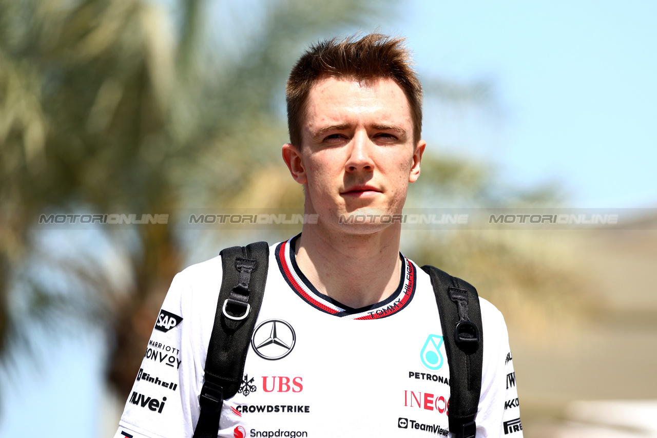 GP BAHRAIN, Frederik Vesti (DEN) Mercedes AMG F1 Reserve Driver.

28.02.2024. Formula 1 World Championship, Rd 1, Bahrain Grand Prix, Sakhir, Bahrain, Preparation Day.

 - www.xpbimages.com, EMail: requests@xpbimages.com © Copyright: Coates / XPB Images