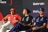 GP BAHRAIN, (L to R): Carlos Sainz Jr (ESP) Ferrari; Lewis Hamilton (GBR) Mercedes AMG F1; e Alexander Albon (THA) Williams Racing in the FIA Press Conference.
28.02.2024. Formula 1 World Championship, Rd 1, Bahrain Grand Prix, Sakhir, Bahrain, Preparation Day.
- www.xpbimages.com, EMail: requests@xpbimages.com © Copyright: XPB Images