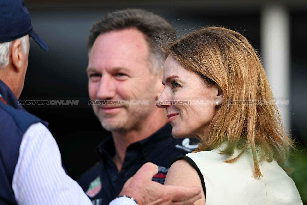 GP BAHRAIN, Geri Horner (GBR) Singer with her husband Christian Horner (GBR) Red Bull Racing Team Principal.

02.03.2024. Formula 1 World Championship, Rd 1, Bahrain Grand Prix, Sakhir, Bahrain, Gara Day.

- www.xpbimages.com, EMail: requests@xpbimages.com © Copyright: Price / XPB Images