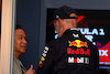 GP BAHRAIN, (L to R): Chalerm Yoovidhya (THA) Red Bull Racing Co-Owner with Adrian Newey (GBR) Red Bull Racing Chief Technical Officer.
02.03.2024. Formula 1 World Championship, Rd 1, Bahrain Grand Prix, Sakhir, Bahrain, Gara Day.
 - www.xpbimages.com, EMail: requests@xpbimages.com © Copyright: Coates / XPB Images