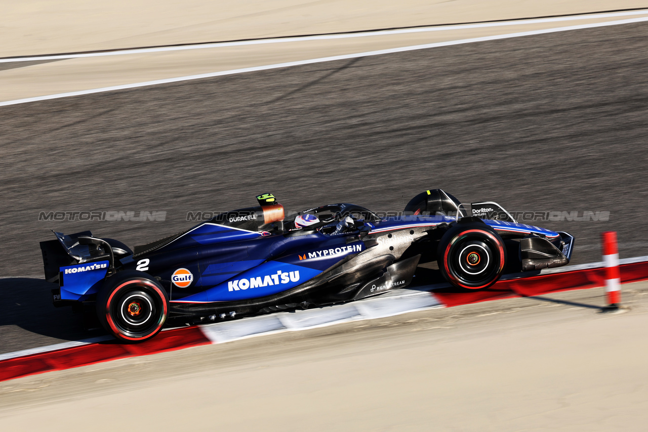 GP BAHRAIN, Logan Sargeant (USA) Williams Racing FW46.

01.03.2024. Formula 1 World Championship, Rd 1, Bahrain Grand Prix, Sakhir, Bahrain, Qualifiche Day.

- www.xpbimages.com, EMail: requests@xpbimages.com © Copyright: Bearne / XPB Images