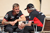 GP BAHRAIN, (L to R): Kevin Magnussen (DEN) Haas F1 Team with Gene Haas (USA) Haas Automotion President.
01.03.2024. Formula 1 World Championship, Rd 1, Bahrain Grand Prix, Sakhir, Bahrain, Qualifiche Day.
 - www.xpbimages.com, EMail: requests@xpbimages.com © Copyright: Staley / XPB Images