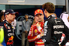 GP BAHRAIN, (L to R): pole sitter Max Verstappen (NLD) Red Bull Racing with Charles Leclerc (MON) Ferrari e George Russell (GBR) Mercedes AMG F1 in qualifying parc ferme.
01.03.2024. Formula 1 World Championship, Rd 1, Bahrain Grand Prix, Sakhir, Bahrain, Qualifiche Day.
- www.xpbimages.com, EMail: requests@xpbimages.com © Copyright: Batchelor / XPB Images