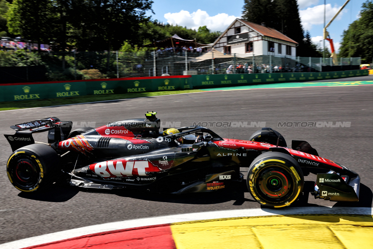 GP BELGIO, Pierre Gasly (FRA) Alpine F1 Team A524.

28.07.2024. Formula 1 World Championship, Rd 14, Belgian Grand Prix, Spa Francorchamps, Belgium, Gara Day.

- www.xpbimages.com, EMail: requests@xpbimages.com © Copyright: Charniaux / XPB Images