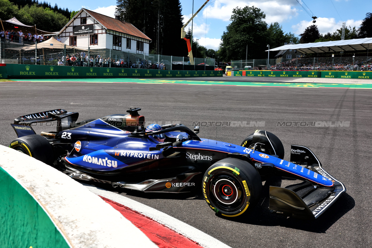 GP BELGIO, Alexander Albon (THA) Williams Racing FW46.

28.07.2024. Formula 1 World Championship, Rd 14, Belgian Grand Prix, Spa Francorchamps, Belgium, Gara Day.

- www.xpbimages.com, EMail: requests@xpbimages.com © Copyright: Charniaux / XPB Images