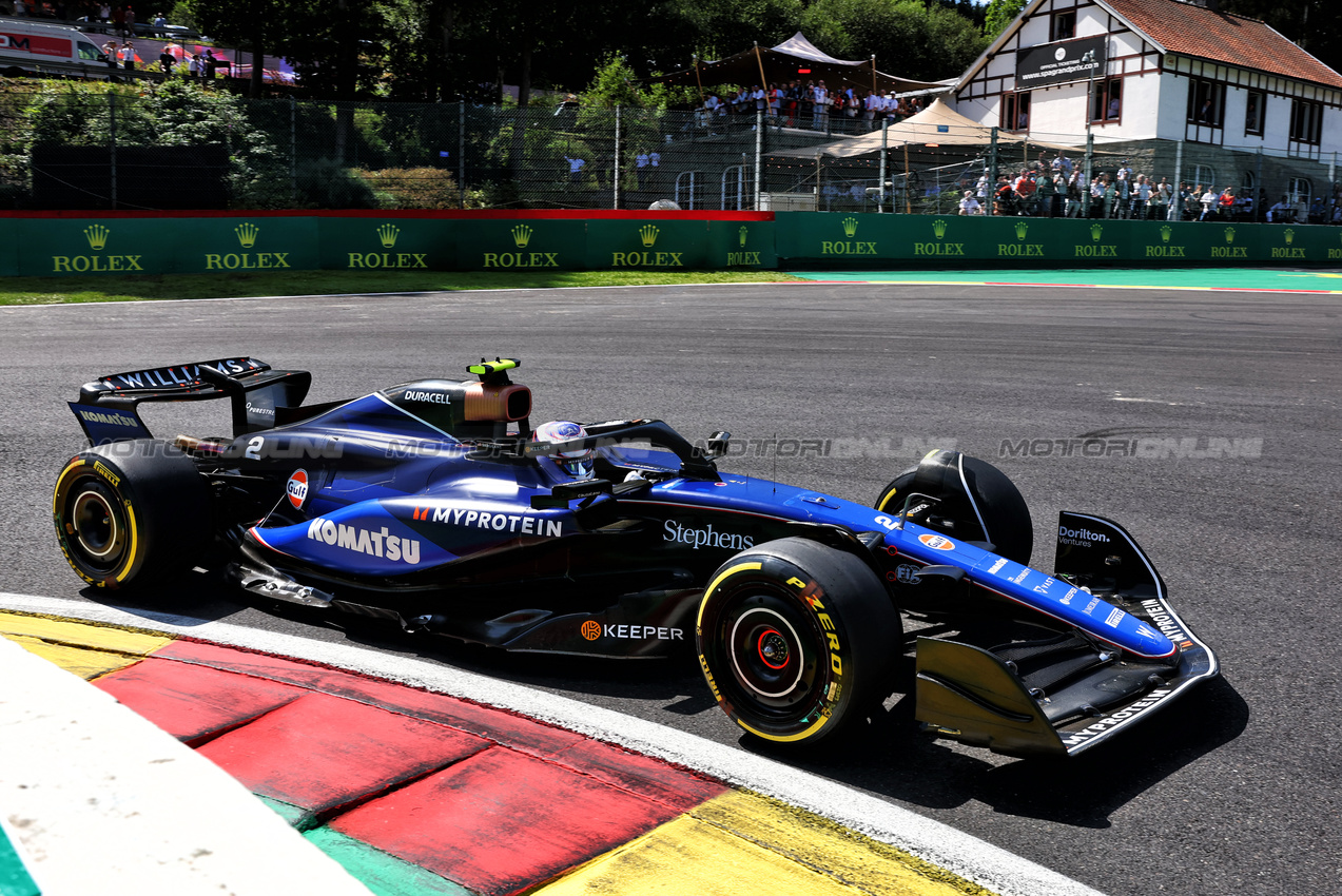 GP BELGIO, Logan Sargeant (USA) Williams Racing FW46.

28.07.2024. Formula 1 World Championship, Rd 14, Belgian Grand Prix, Spa Francorchamps, Belgium, Gara Day.

- www.xpbimages.com, EMail: requests@xpbimages.com © Copyright: Charniaux / XPB Images