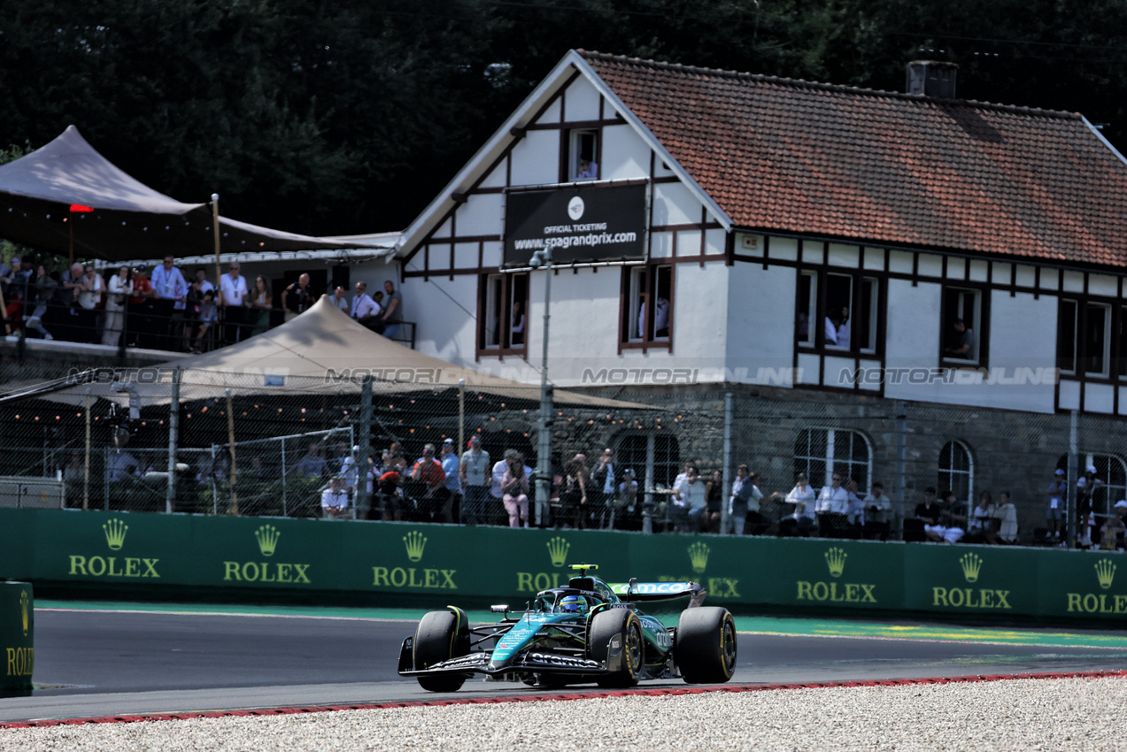 GP BELGIO, Fernando Alonso (ESP) Aston Martin F1 Team AMR24.

28.07.2024. Formula 1 World Championship, Rd 14, Belgian Grand Prix, Spa Francorchamps, Belgium, Gara Day.

- www.xpbimages.com, EMail: requests@xpbimages.com © Copyright: Bearne / XPB Images