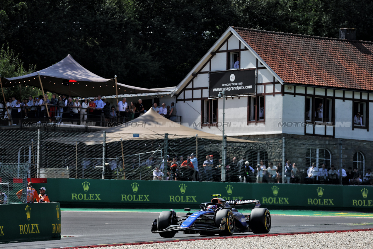 GP BELGIO, Logan Sargeant (USA) Williams Racing FW46.

28.07.2024. Formula 1 World Championship, Rd 14, Belgian Grand Prix, Spa Francorchamps, Belgium, Gara Day.

- www.xpbimages.com, EMail: requests@xpbimages.com © Copyright: Bearne / XPB Images