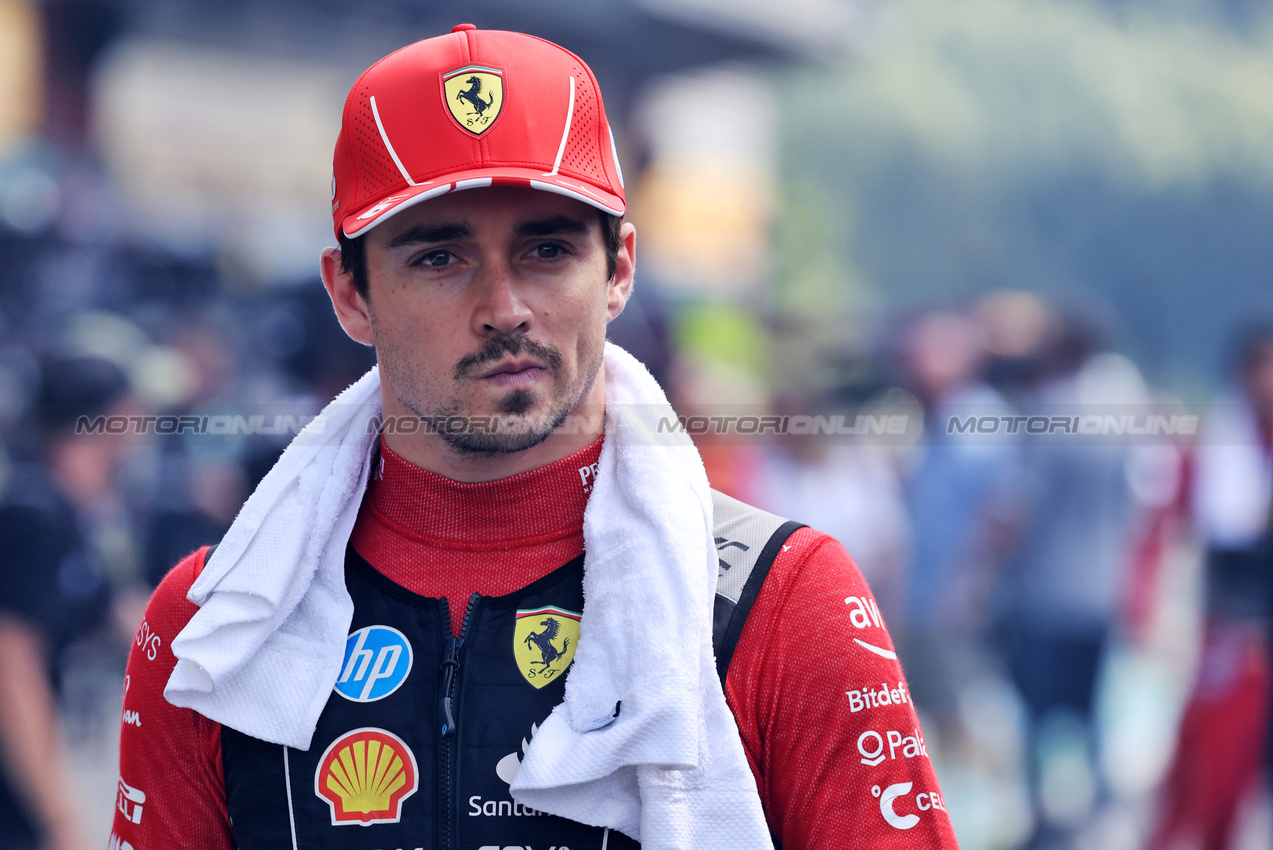 GP BELGIO, Charles Leclerc (MON) Ferrari on the grid.

28.07.2024. Formula 1 World Championship, Rd 14, Belgian Grand Prix, Spa Francorchamps, Belgium, Gara Day.

- www.xpbimages.com, EMail: requests@xpbimages.com © Copyright: Bearne / XPB Images