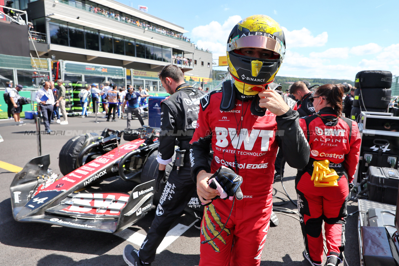 GP BELGIO, Pierre Gasly (FRA) Alpine F1 Team A524 on the grid.

28.07.2024. Formula 1 World Championship, Rd 14, Belgian Grand Prix, Spa Francorchamps, Belgium, Gara Day.

- www.xpbimages.com, EMail: requests@xpbimages.com © Copyright: Moy / XPB Images