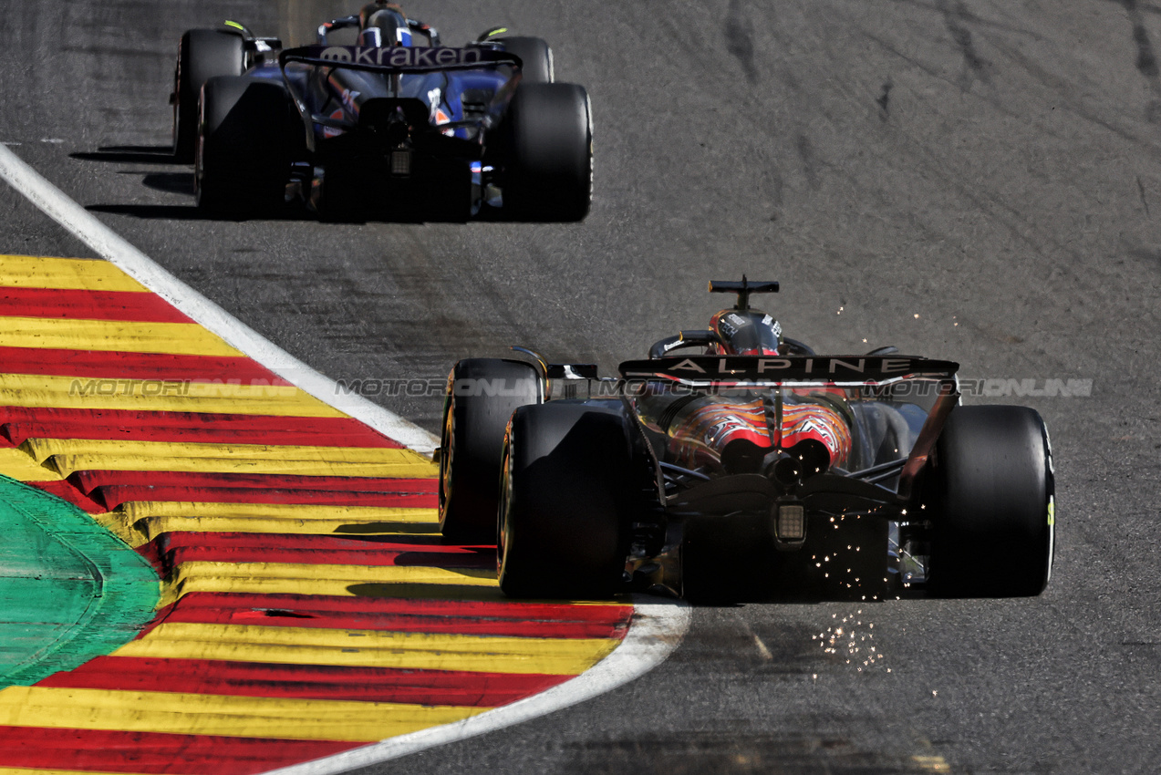 GP BELGIO, Esteban Ocon (FRA) Alpine F1 Team A524.

28.07.2024. Formula 1 World Championship, Rd 14, Belgian Grand Prix, Spa Francorchamps, Belgium, Gara Day.

- www.xpbimages.com, EMail: requests@xpbimages.com © Copyright: Moy / XPB Images