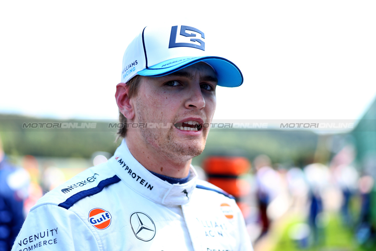 GP BELGIO, Logan Sargeant (USA) Williams Racing on the grid.

28.07.2024. Formula 1 World Championship, Rd 14, Belgian Grand Prix, Spa Francorchamps, Belgium, Gara Day.

- www.xpbimages.com, EMail: requests@xpbimages.com © Copyright: Charniaux / XPB Images