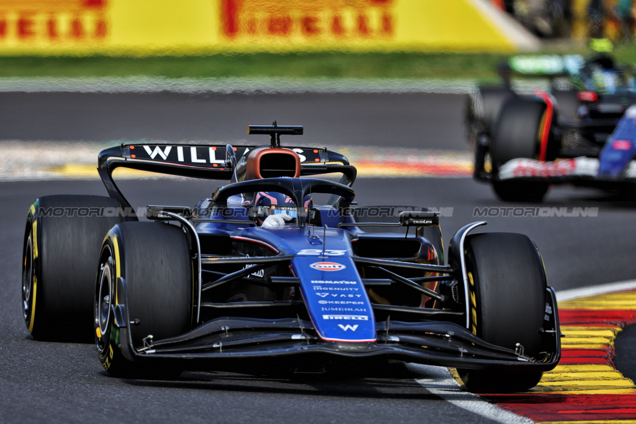 GP BELGIO, Alexander Albon (THA) Williams Racing FW46.

28.07.2024. Formula 1 World Championship, Rd 14, Belgian Grand Prix, Spa Francorchamps, Belgium, Gara Day.

- www.xpbimages.com, EMail: requests@xpbimages.com © Copyright: Rew / XPB Images