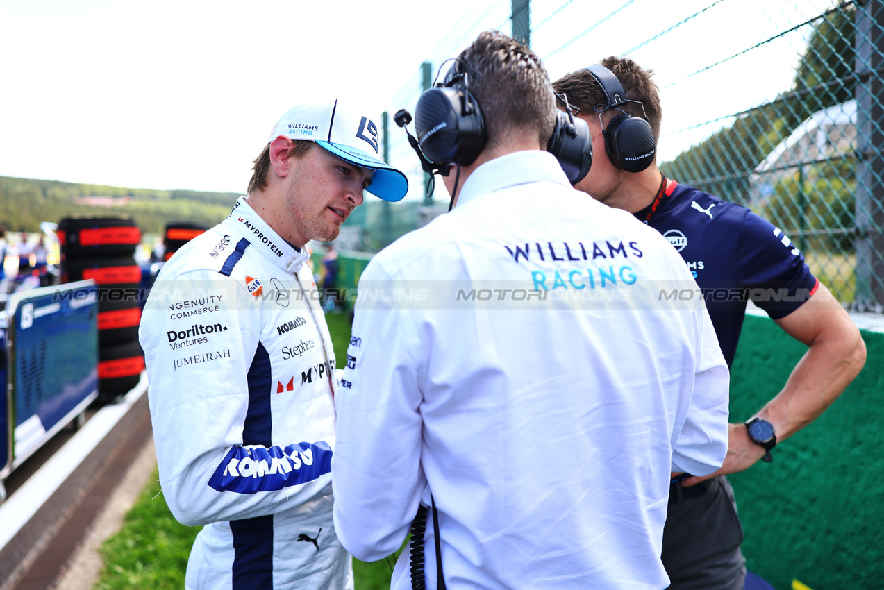 GP BELGIO, Logan Sargeant (USA) Williams Racing on the grid.

28.07.2024. Formula 1 World Championship, Rd 14, Belgian Grand Prix, Spa Francorchamps, Belgium, Gara Day.

- www.xpbimages.com, EMail: requests@xpbimages.com © Copyright: Charniaux / XPB Images