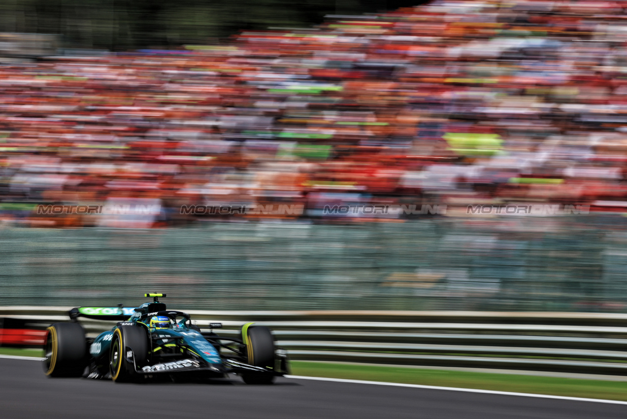 GP BELGIO, Fernando Alonso (ESP) Aston Martin F1 Team AMR24.

28.07.2024. Formula 1 World Championship, Rd 14, Belgian Grand Prix, Spa Francorchamps, Belgium, Gara Day.

- www.xpbimages.com, EMail: requests@xpbimages.com © Copyright: Rew / XPB Images