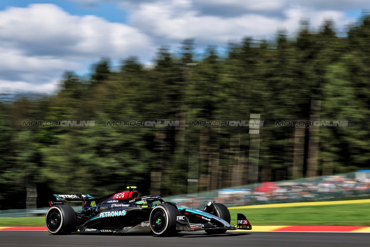 GP BELGIO, Lewis Hamilton (GBR) Mercedes AMG F1 W15.

28.07.2024. Formula 1 World Championship, Rd 14, Belgian Grand Prix, Spa Francorchamps, Belgium, Gara Day.

- www.xpbimages.com, EMail: requests@xpbimages.com © Copyright: Rew / XPB Images