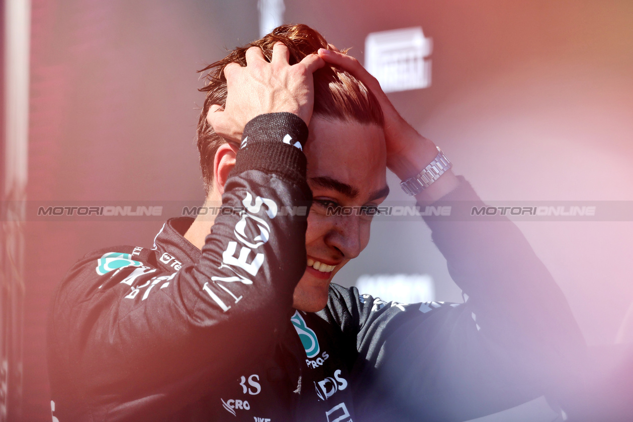 GP BELGIO, Gara winner George Russell (GBR) Mercedes AMG F1 in parc ferme.

28.07.2024. Formula 1 World Championship, Rd 14, Belgian Grand Prix, Spa Francorchamps, Belgium, Gara Day.

- www.xpbimages.com, EMail: requests@xpbimages.com © Copyright: Rew / XPB Images