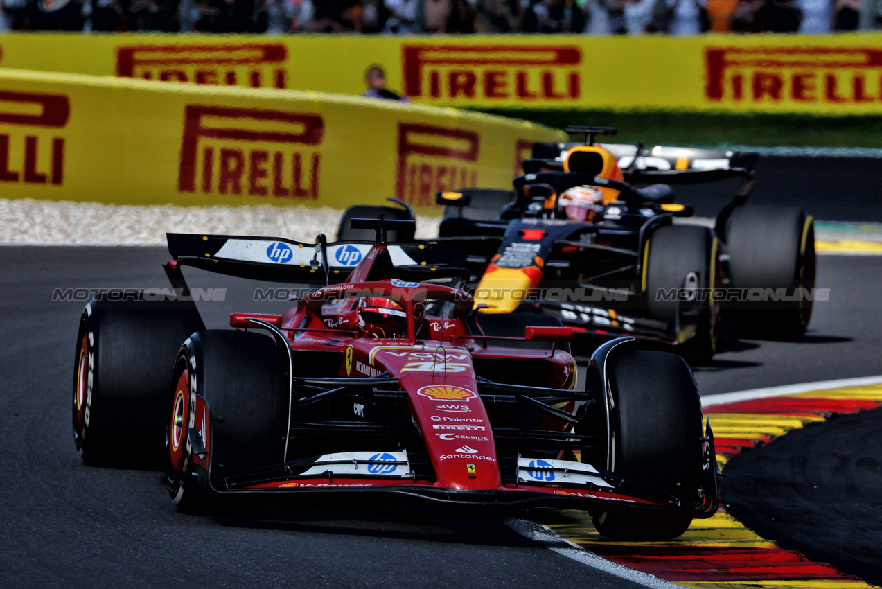 GP BELGIO, Charles Leclerc (MON) Ferrari SF-24.

28.07.2024. Formula 1 World Championship, Rd 14, Belgian Grand Prix, Spa Francorchamps, Belgium, Gara Day.

 - www.xpbimages.com, EMail: requests@xpbimages.com © Copyright: Coates / XPB Images