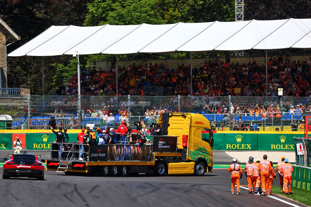 GP BELGIO, Drivers' parade.

28.07.2024. Formula 1 World Championship, Rd 14, Belgian Grand Prix, Spa Francorchamps, Belgium, Gara Day.

 - www.xpbimages.com, EMail: requests@xpbimages.com © Copyright: Coates / XPB Images