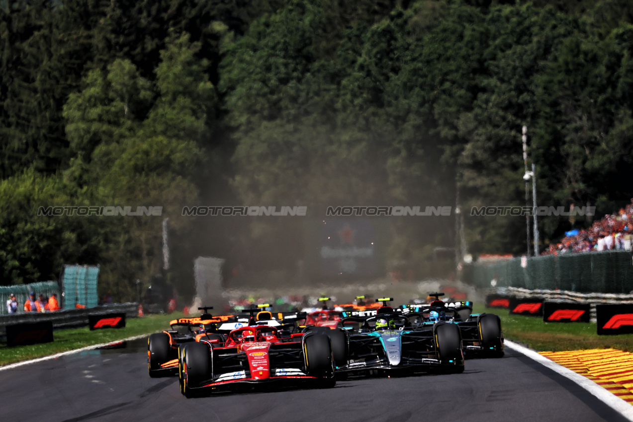 GP BELGIO, Charles Leclerc (MON) Ferrari SF-24 davanti a at the partenza of the race.

28.07.2024. Formula 1 World Championship, Rd 14, Belgian Grand Prix, Spa Francorchamps, Belgium, Gara Day.

 - www.xpbimages.com, EMail: requests@xpbimages.com © Copyright: Coates / XPB Images