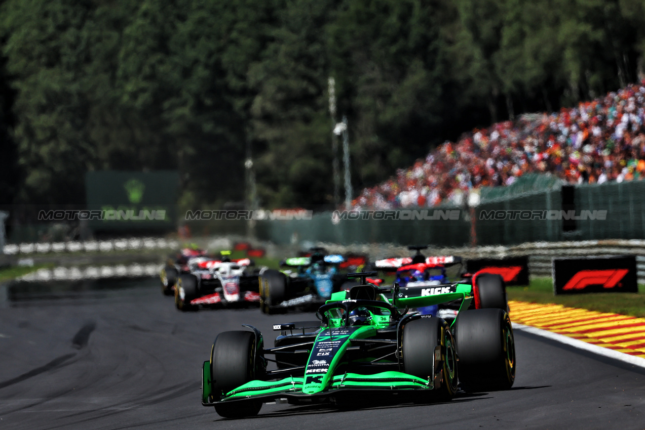 GP BELGIO, Valtteri Bottas (FIN) Sauber C44.

28.07.2024. Formula 1 World Championship, Rd 14, Belgian Grand Prix, Spa Francorchamps, Belgium, Gara Day.

 - www.xpbimages.com, EMail: requests@xpbimages.com © Copyright: Coates / XPB Images