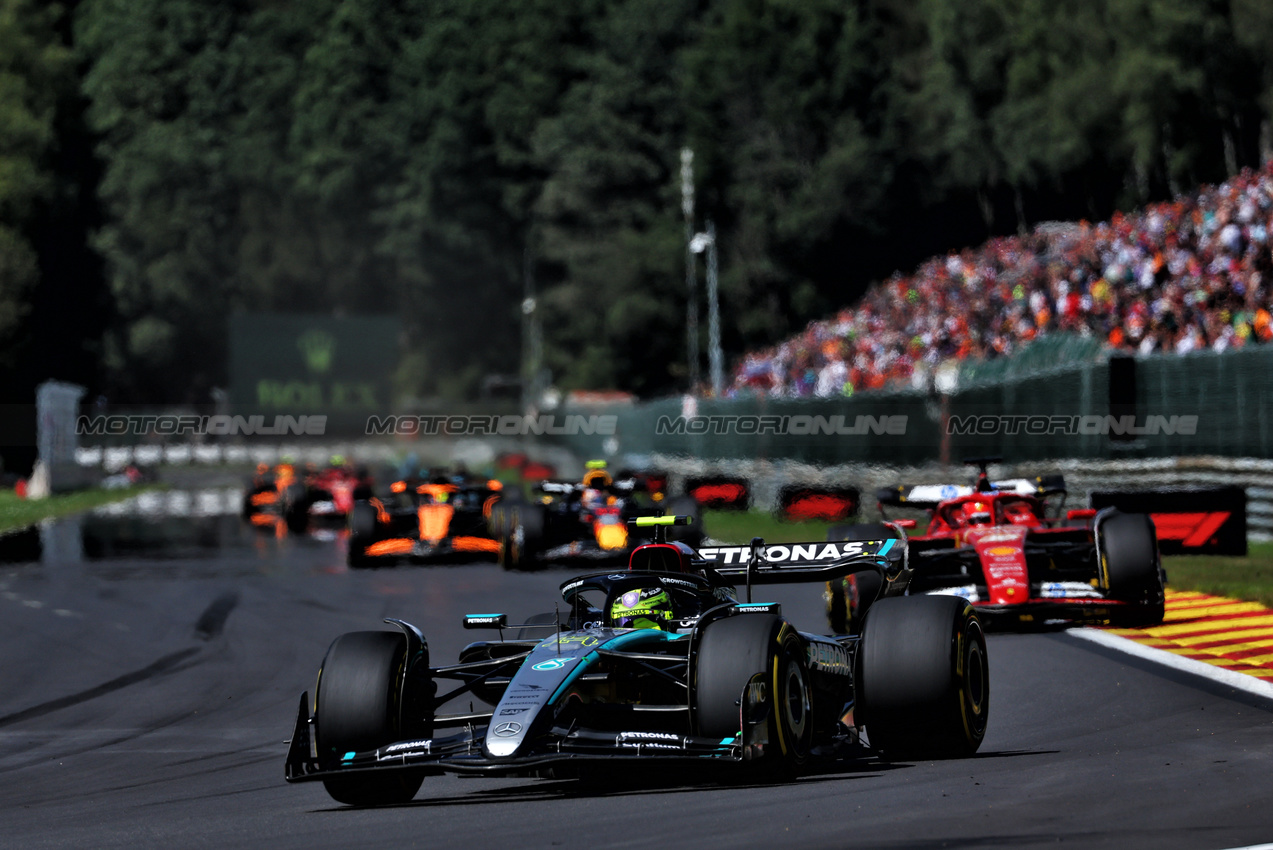 GP BELGIO, Lewis Hamilton (GBR) Mercedes AMG F1 W15.

28.07.2024. Formula 1 World Championship, Rd 14, Belgian Grand Prix, Spa Francorchamps, Belgium, Gara Day.

 - www.xpbimages.com, EMail: requests@xpbimages.com © Copyright: Coates / XPB Images