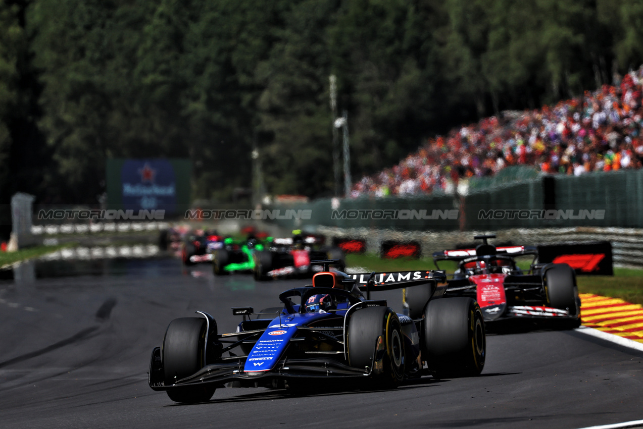 GP BELGIO, Alexander Albon (THA) Williams Racing FW46.

28.07.2024. Formula 1 World Championship, Rd 14, Belgian Grand Prix, Spa Francorchamps, Belgium, Gara Day.

 - www.xpbimages.com, EMail: requests@xpbimages.com © Copyright: Coates / XPB Images