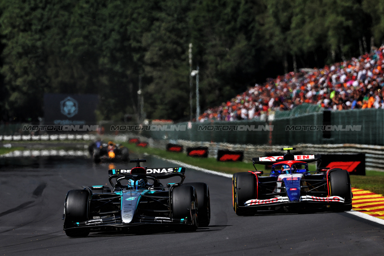 GP BELGIO, George Russell (GBR) Mercedes AMG F1 W15.

28.07.2024. Formula 1 World Championship, Rd 14, Belgian Grand Prix, Spa Francorchamps, Belgium, Gara Day.

 - www.xpbimages.com, EMail: requests@xpbimages.com © Copyright: Coates / XPB Images