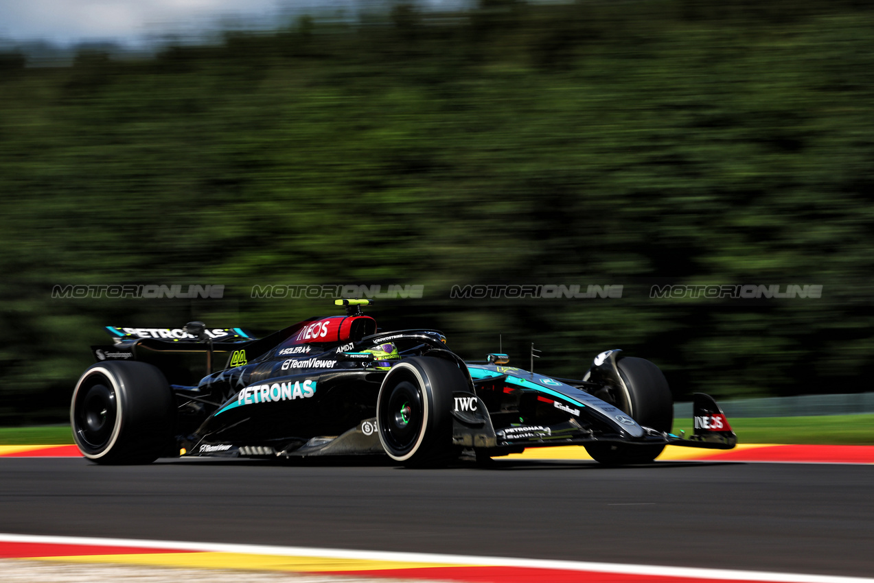 GP BELGIO, Lewis Hamilton (GBR) Mercedes AMG F1 W15.

28.07.2024. Formula 1 World Championship, Rd 14, Belgian Grand Prix, Spa Francorchamps, Belgium, Gara Day.

 - www.xpbimages.com, EMail: requests@xpbimages.com © Copyright: Coates / XPB Images