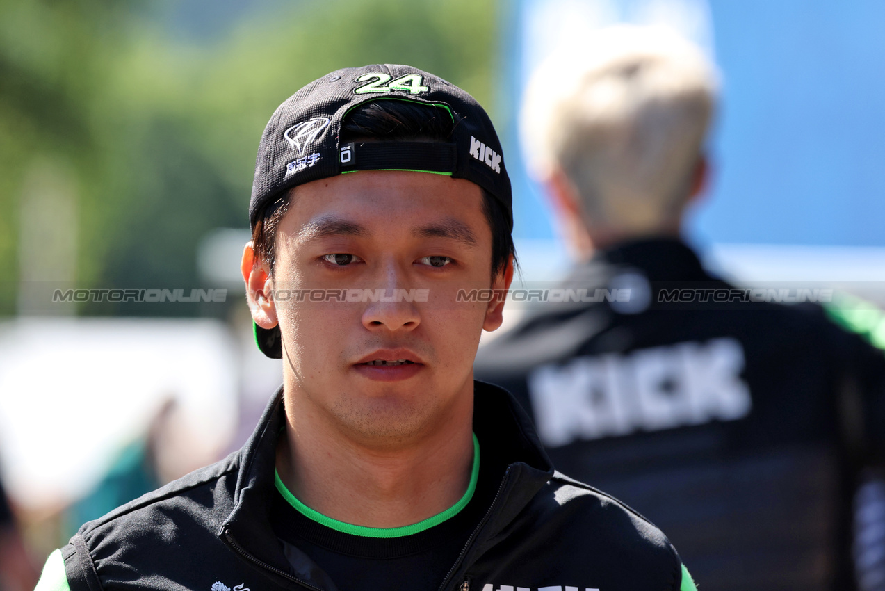 GP BELGIO, Zhou Guanyu (CHN) Sauber.

28.07.2024. Formula 1 World Championship, Rd 14, Belgian Grand Prix, Spa Francorchamps, Belgium, Gara Day.

- www.xpbimages.com, EMail: requests@xpbimages.com © Copyright: Rew / XPB Images