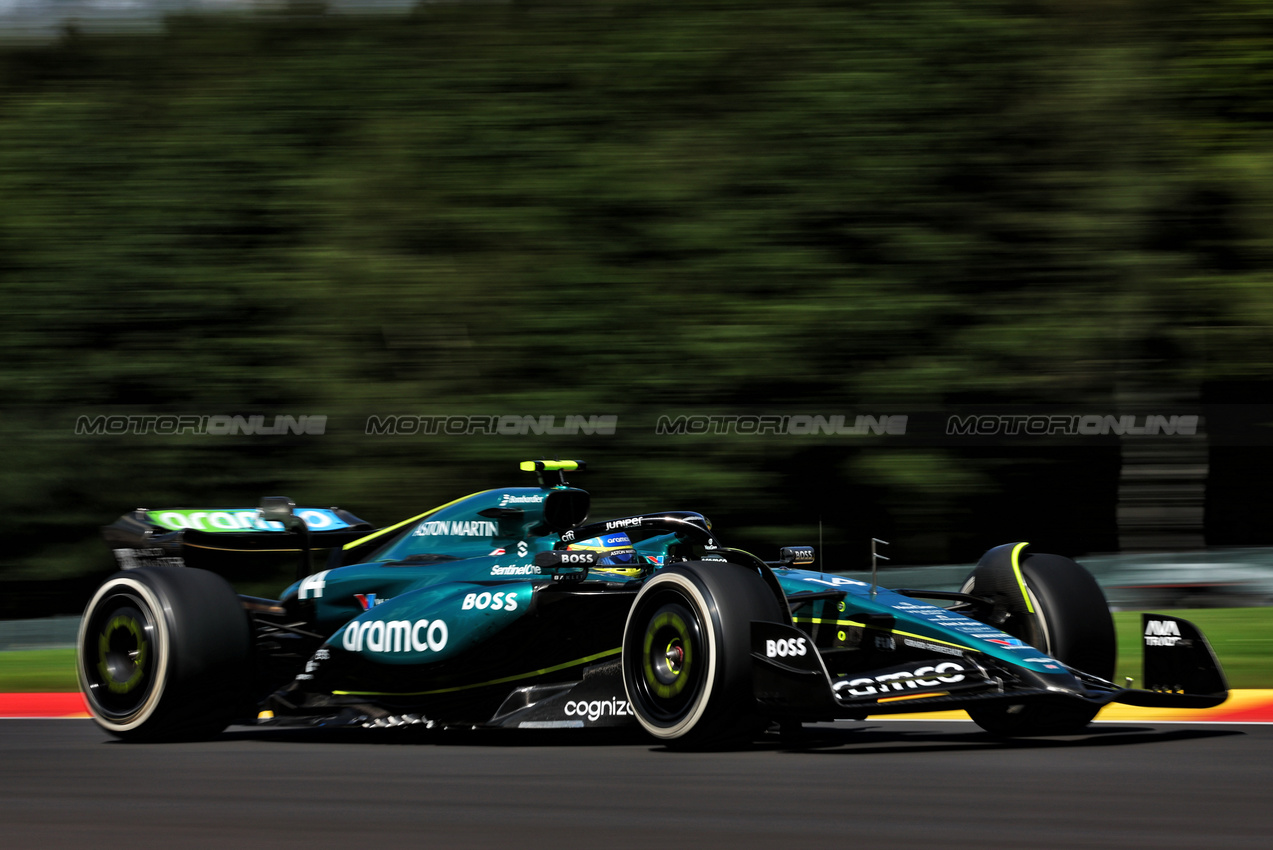 GP BELGIO, Fernando Alonso (ESP) Aston Martin F1 Team AMR24.

28.07.2024. Formula 1 World Championship, Rd 14, Belgian Grand Prix, Spa Francorchamps, Belgium, Gara Day.

 - www.xpbimages.com, EMail: requests@xpbimages.com © Copyright: Coates / XPB Images