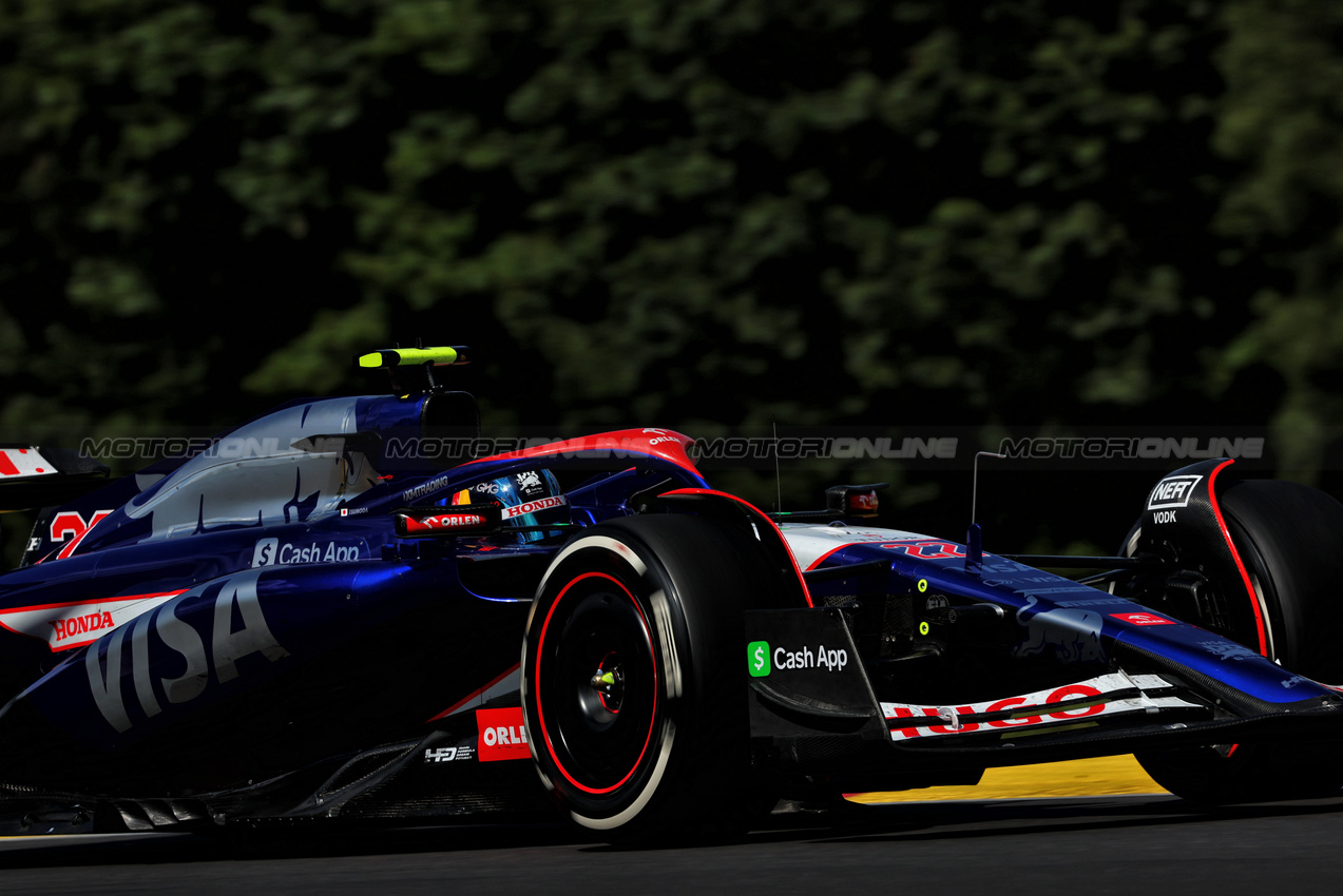 GP BELGIO, Yuki Tsunoda (JPN) RB VCARB 01.

28.07.2024. Formula 1 World Championship, Rd 14, Belgian Grand Prix, Spa Francorchamps, Belgium, Gara Day.

 - www.xpbimages.com, EMail: requests@xpbimages.com © Copyright: Coates / XPB Images