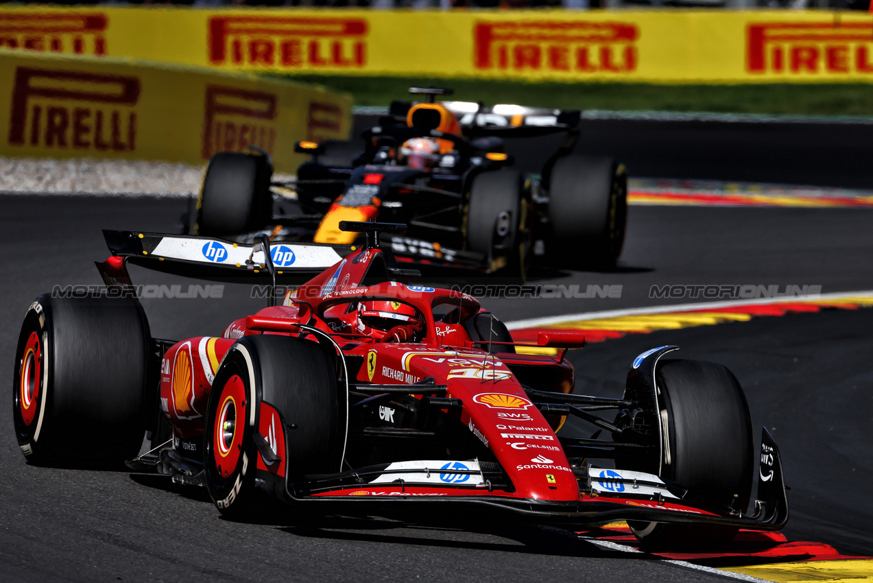 GP BELGIO, Charles Leclerc (MON) Ferrari SF-24.

28.07.2024. Formula 1 World Championship, Rd 14, Belgian Grand Prix, Spa Francorchamps, Belgium, Gara Day.

 - www.xpbimages.com, EMail: requests@xpbimages.com © Copyright: Coates / XPB Images