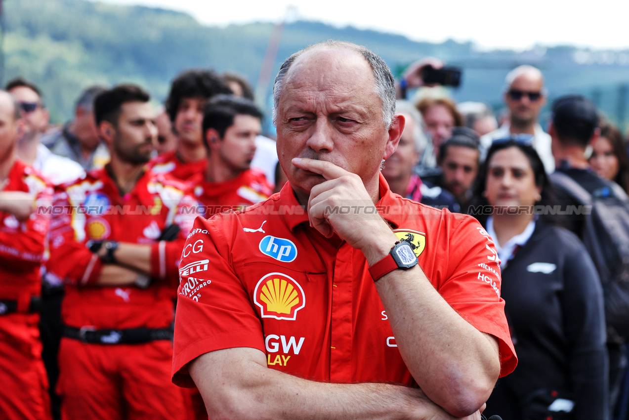 GP BELGIO, Frederic Vasseur (FRA) Ferrari Team Principal otg

28.07.2024. Formula 1 World Championship, Rd 14, Belgian Grand Prix, Spa Francorchamps, Belgium, Gara Day.

- www.xpbimages.com, EMail: requests@xpbimages.com © Copyright: Bearne / XPB Images