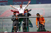 GP BELGIO, The podium (L to R): Lewis Hamilton (GBR) Mercedes AMG F1, second; Joey McMillan (GBR) Mercedes AMG F1 Lead Gara Strategist; George Russell (GBR) Mercedes AMG F1, vincitore; Oscar Piastri (AUS) McLaren, third.

28.07.2024. Formula 1 World Championship, Rd 14, Belgian Grand Prix, Spa Francorchamps, Belgium, Gara Day.

- www.xpbimages.com, EMail: requests@xpbimages.com © Copyright: Charniaux / XPB Images