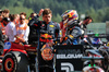 GP BELGIO, (L to R): Max Verstappen (NLD) Red Bull Racing e Sergio Perez (MEX) Red Bull Racing in parc ferme.

28.07.2024. Formula 1 World Championship, Rd 14, Belgian Grand Prix, Spa Francorchamps, Belgium, Gara Day.

- www.xpbimages.com, EMail: requests@xpbimages.com © Copyright: Moy / XPB Images
