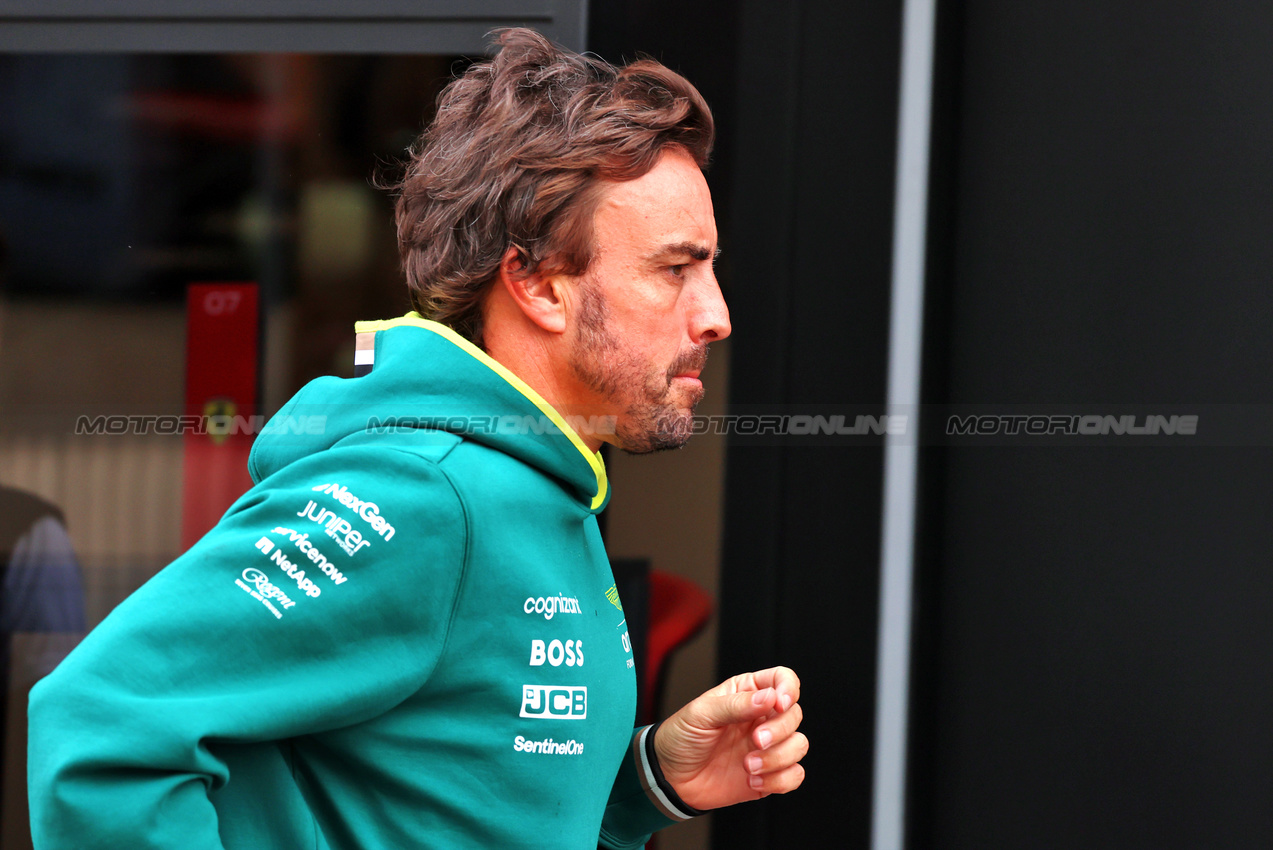 GP BELGIO, Fernando Alonso (ESP) Aston Martin F1 Team.

25.07.2024. Formula 1 World Championship, Rd 14, Belgian Grand Prix, Spa Francorchamps, Belgium, Preparation Day.

- www.xpbimages.com, EMail: requests@xpbimages.com © Copyright: Rew / XPB Images