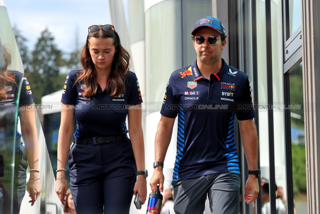 GP BELGIO, Sergio Perez (MEX) Red Bull Racing.

25.07.2024. Formula 1 World Championship, Rd 14, Belgian Grand Prix, Spa Francorchamps, Belgium, Preparation Day.

- www.xpbimages.com, EMail: requests@xpbimages.com © Copyright: Rew / XPB Images