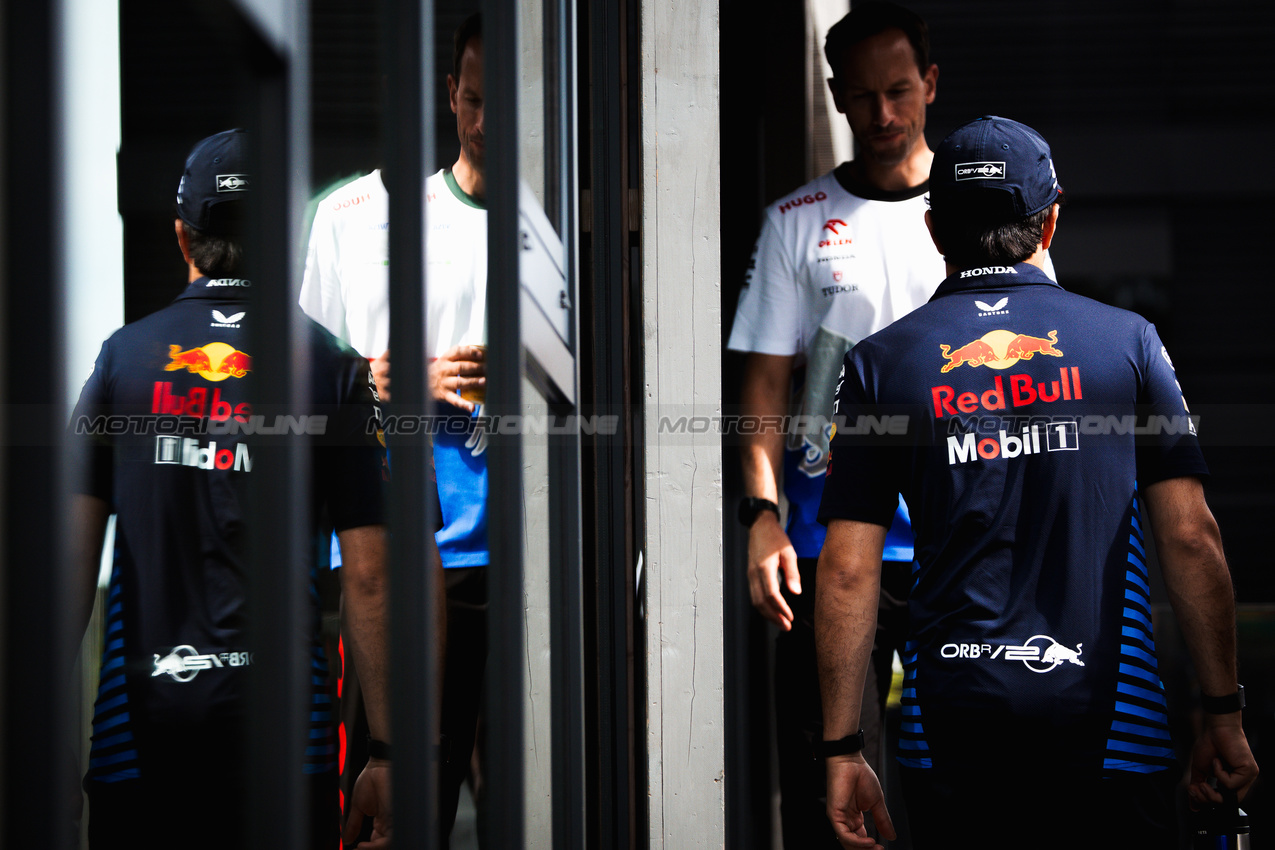 GP BELGIO, Sergio Perez (MEX) Red Bull Racing.

25.07.2024. Formula 1 World Championship, Rd 14, Belgian Grand Prix, Spa Francorchamps, Belgium, Preparation Day.

- www.xpbimages.com, EMail: requests@xpbimages.com © Copyright: Bearne / XPB Images