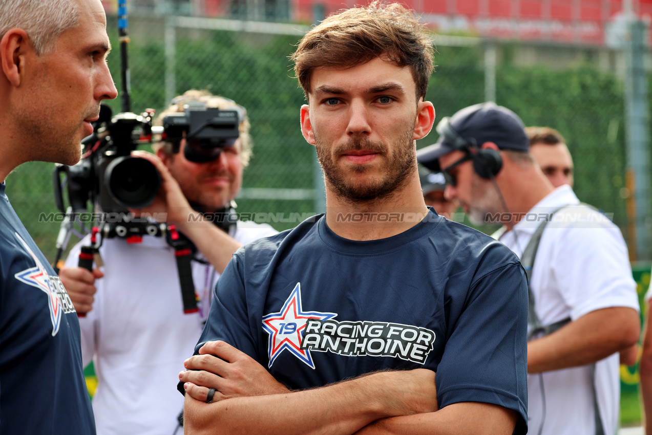 GP BELGIO, Pierre Gasly (FRA) Alpine F1 Team - Gara for Anthoine.

25.07.2024. Formula 1 World Championship, Rd 14, Belgian Grand Prix, Spa Francorchamps, Belgium, Preparation Day.

- www.xpbimages.com, EMail: requests@xpbimages.com © Copyright: Rew / XPB Images